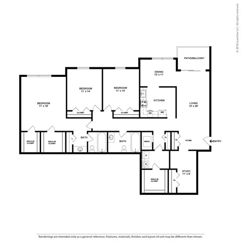 C2 floorplan at Vistas of Annandale, Annandale, VA, 22003